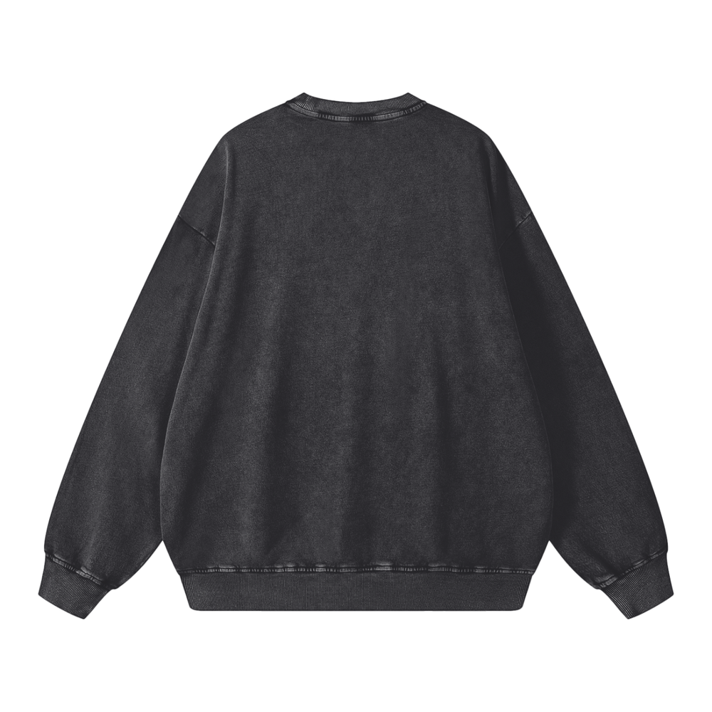 BX Bodega Cats Snow Washed Oversized Sweatshirt
