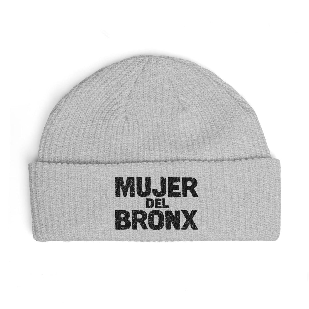 Mujer del Bronx Cuff Beanie — Women's Spanish Pride Knit Hat by Bronx Native