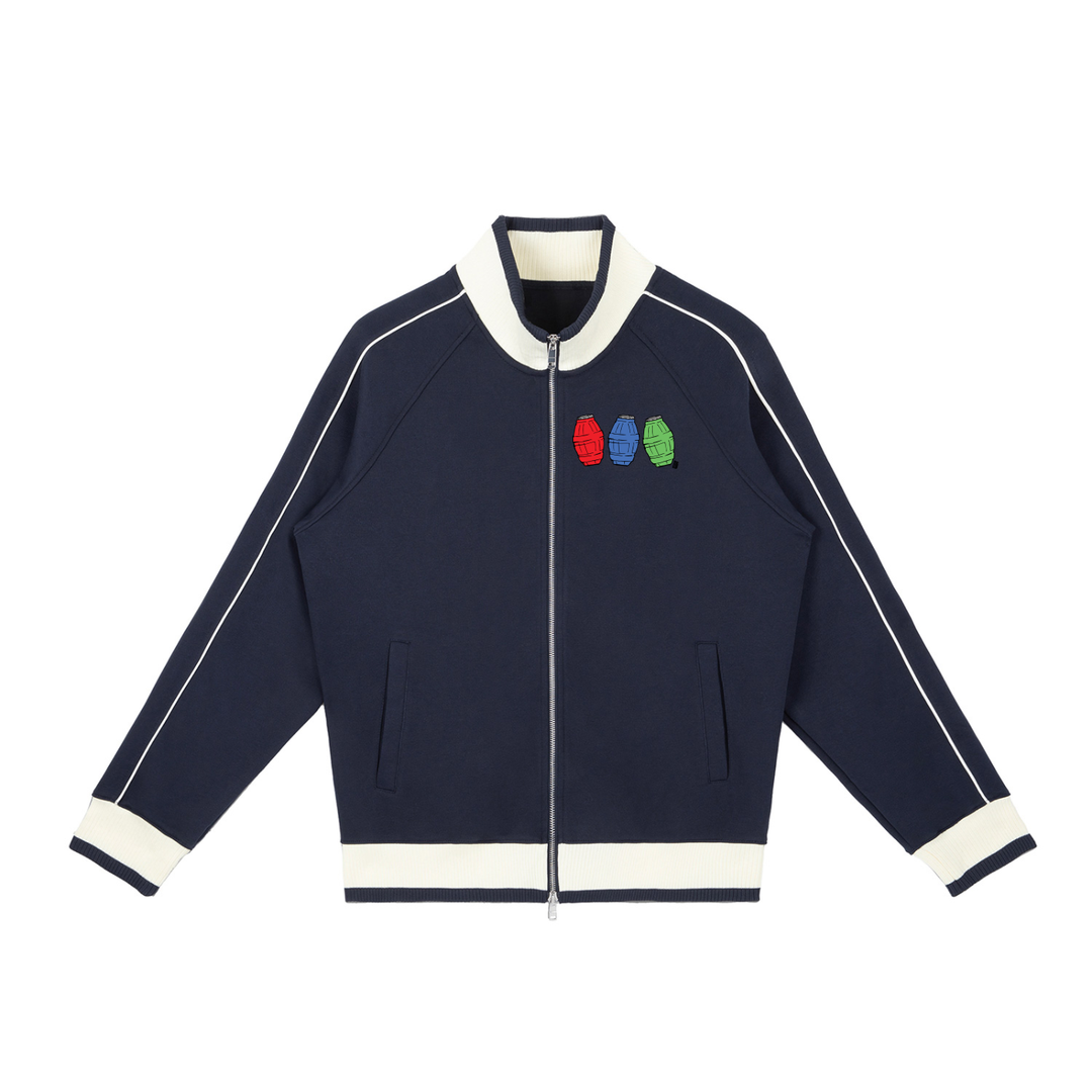 Quarter Waters Color Block Raglan Sleeve Zip Track Jacket