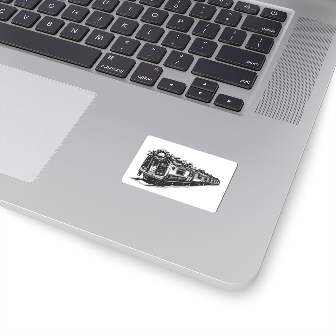 Train Car BXN Holiday Ed. (Black & White) Sticker