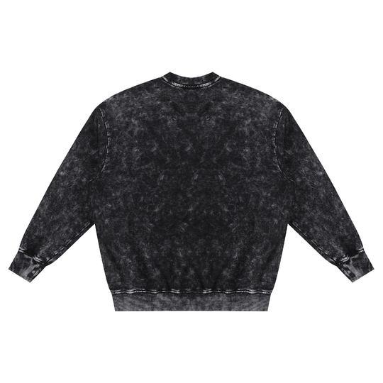 Snow Washed Hand-Frayed Sweatshirt