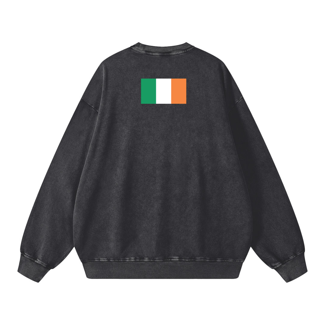 Bronx Native x St. Patty's Day "All Rainbows Lead to The Bronx" Limited Ed. Snow Washed Oversized Sweatshirt