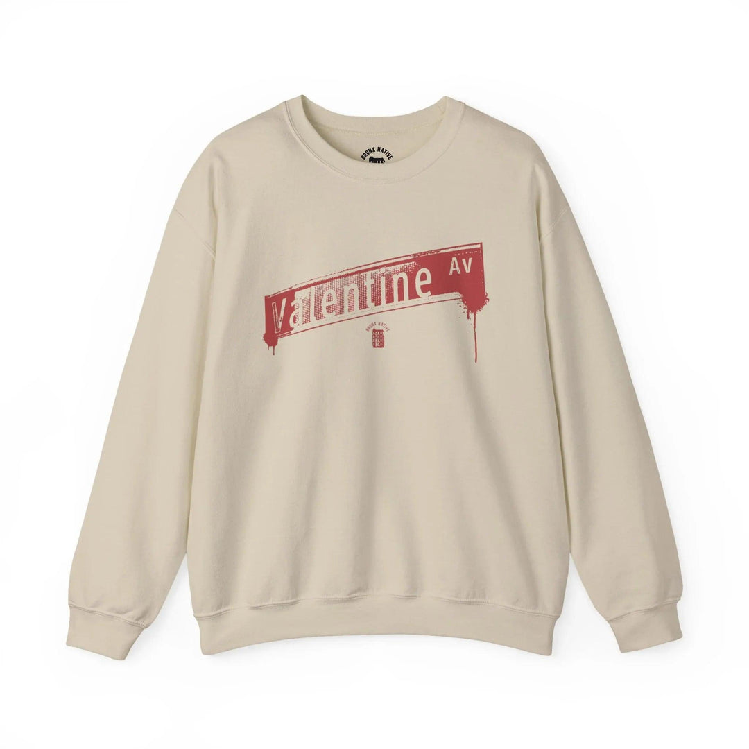 Valentine Ave Crewneck Sweatshirt — retro Bronx street sign crewneck sweatshirt — image 2