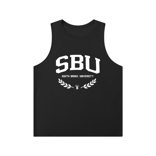 South Bronx University (SBU) Men's Solid Color Crewneck Tank Top