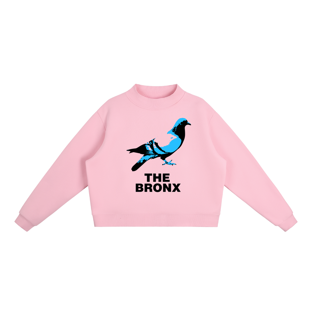 The Bronx Pidgeon Essential Fleece Mock-Neck Crew Sweatshirt