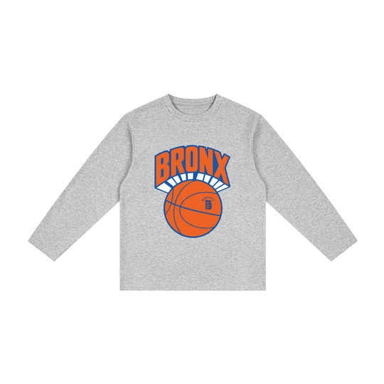 Bronx Kids Basketball 2026 Playoffs Drop Shoulder Long Sleeve T-Shirt by Bronx Native