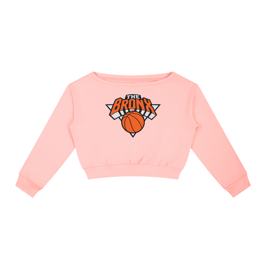 Bronx Basketball 2026 Playoff Edition Women's Off-Shoulder Sweatshirt by Bronx Native