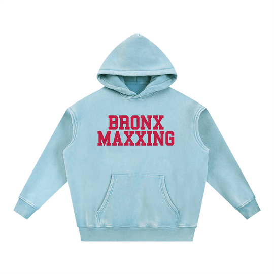 Bronx MAXXing Snow Wash Fleece Oversize Hoodie by Bronx Native for New York summer