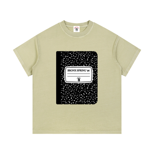 Bronx Spring Composition Notebook Vintage Wash Cotton T-Shirt
