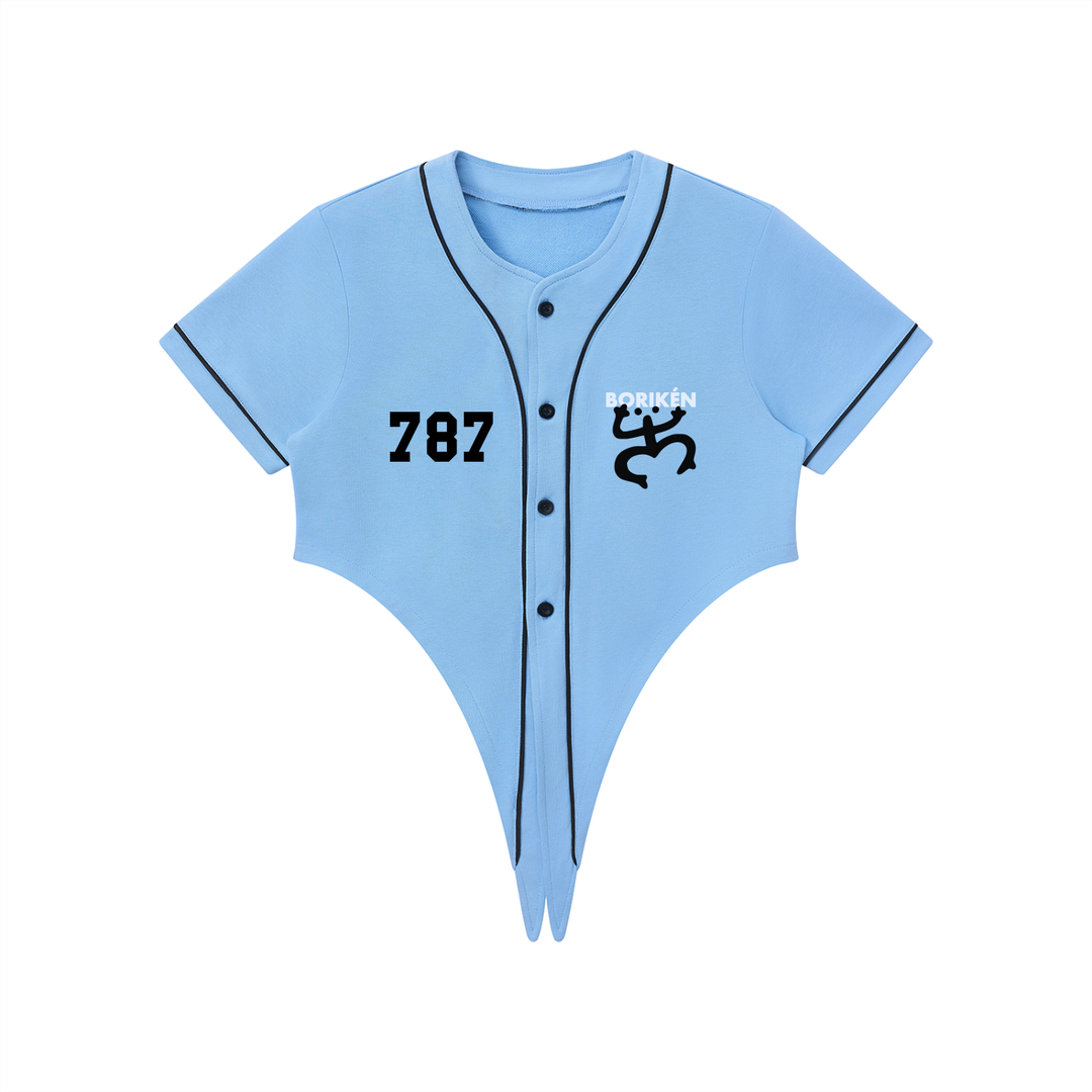 Women's Boriken Flags Piping Baseball Jersey by Bronx Native - Puerto Rico Collection