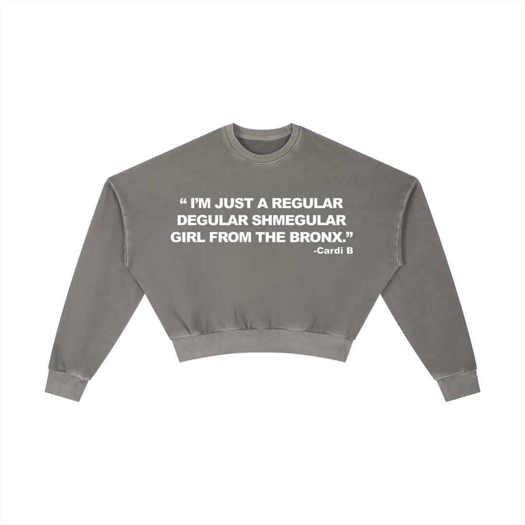 Regular Shmegular Vintage Washed Cropped Sweatshirt