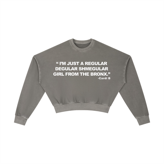 Regular Shmegular Vintage Washed Cropped Sweatshirt