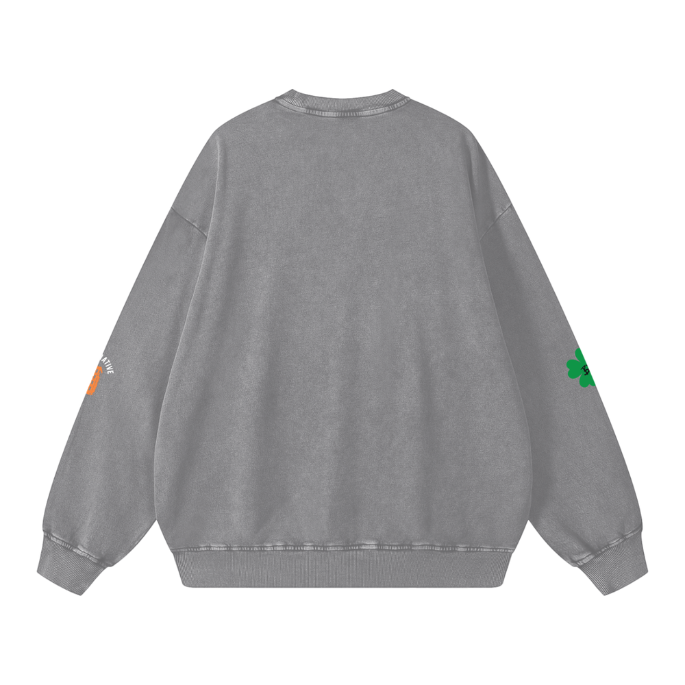 The Bronx Irish Pub Snow Washed Oversized Sweatshirt