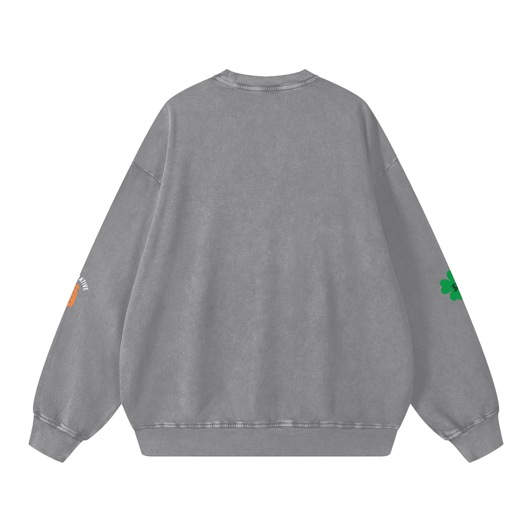 The Bronx Irish Pub Snow Washed Oversized Sweatshirt by Bronx Native for New York summer