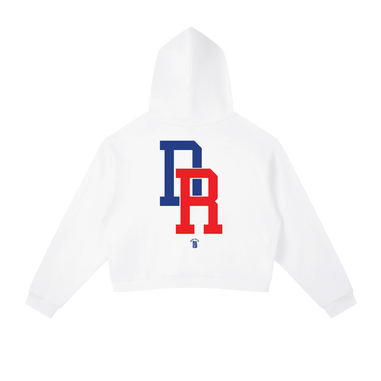 Dominican Republic Contrast Side Stripe Cropped Hoodie
