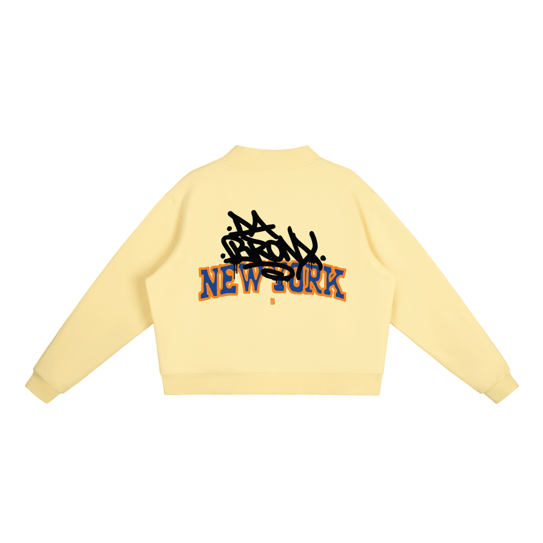 Bronx Basketball 2026 Playoff Edition Women's Essential Fleece Mock-Neck Crew Sweatshirt
