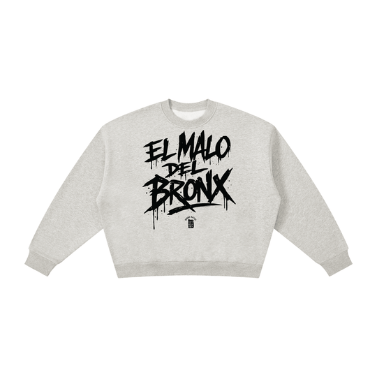 El Malo Del Bronx Boxy Fleece Crewneck Sweatshirt by Bronx Native for New York summer