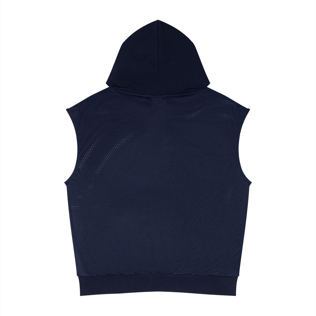 Bronx Summer Panel Mesh Sleeveless Hoodie by Bronx Native — Summer Collection product image