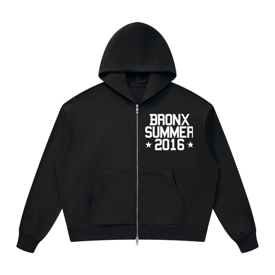 Bronx Summer Drop Shoulder Full-Zip Hoodie by Bronx Native — Summer Collection product image