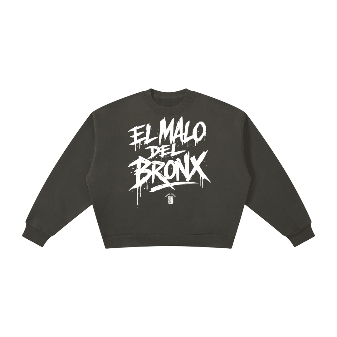 El Malo Del Bronx Boxy Fleece Crewneck Sweatshirt Alt Colorway by Bronx Native for New York summer