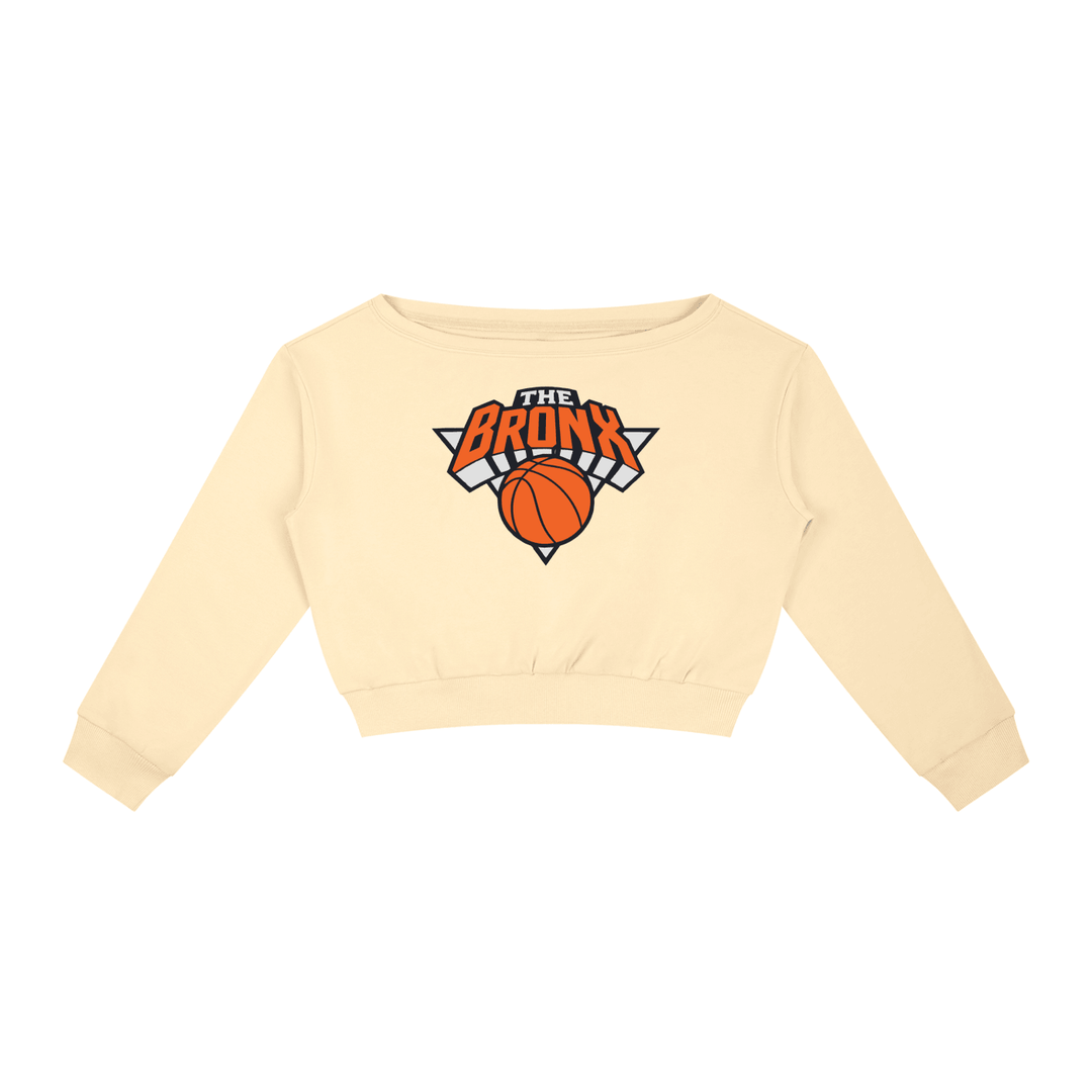 Bronx Basketball 2026 Playoff Edition Women's Off-Shoulder Sweatshirt by Bronx Native