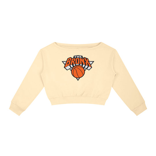 Bronx Basketball 2026 Playoff Edition Women's Off-Shoulder Sweatshirt by Bronx Native
