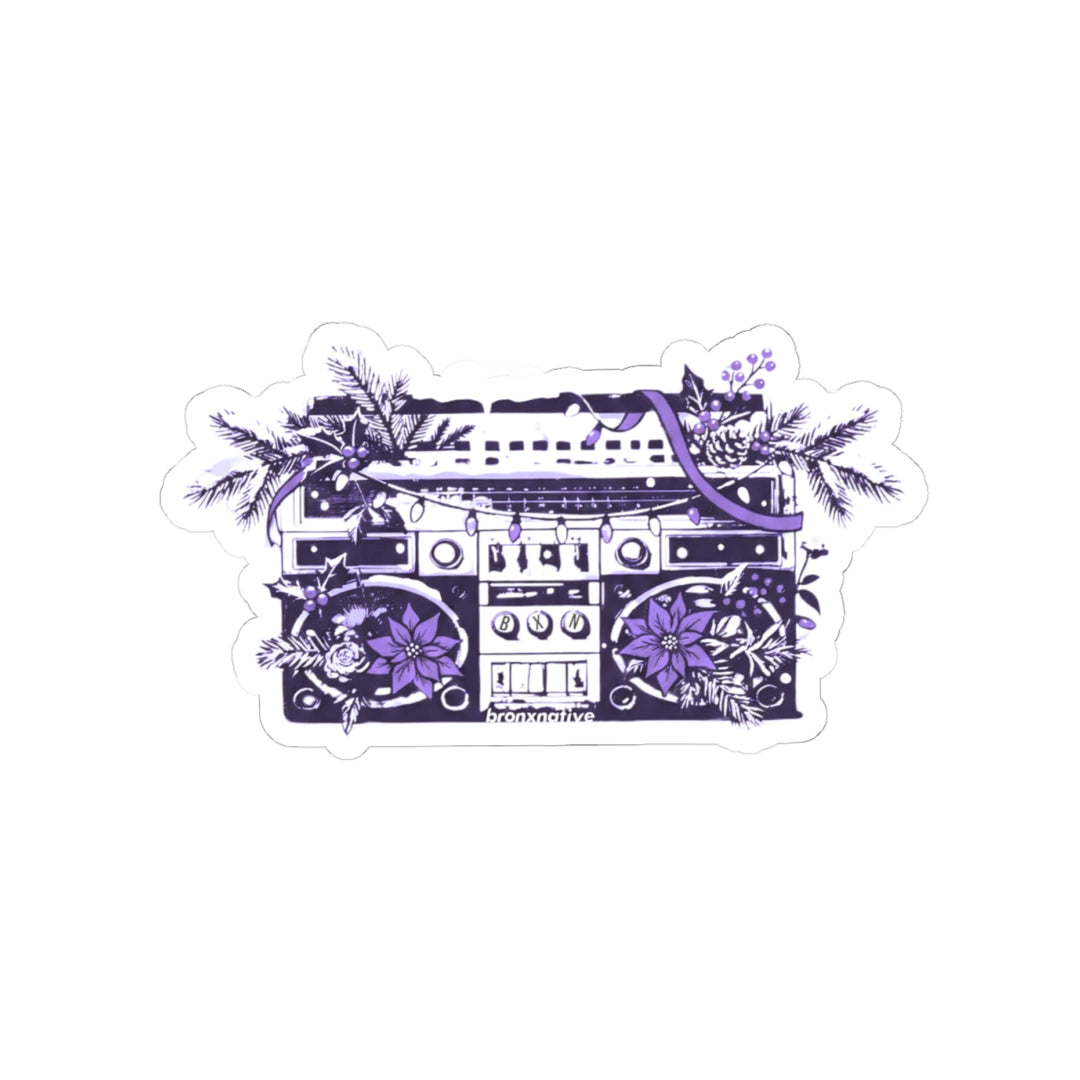 Boom Box Holidays (Purple) Sticker