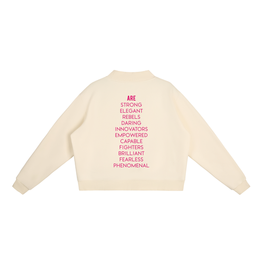 Bronx Women Are Essential Fleece Mock-Neck Crew Sweatshirt
