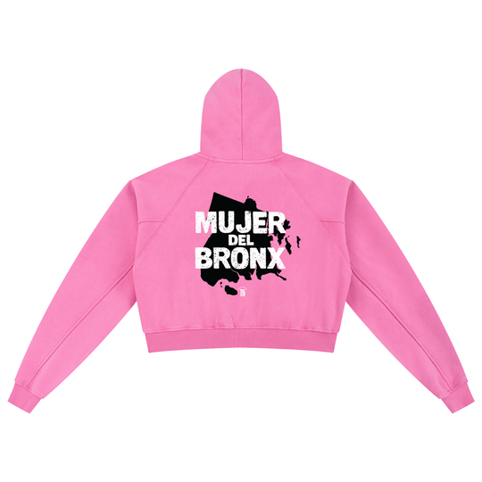 Mujer Del Bronx Snow Washed Cropped Hoodie