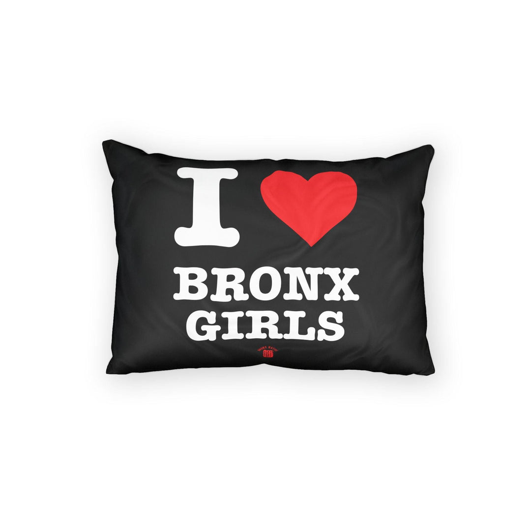 I Love Bronx Girls Cotton Decorative Throw Pillowcase by Bronx Native