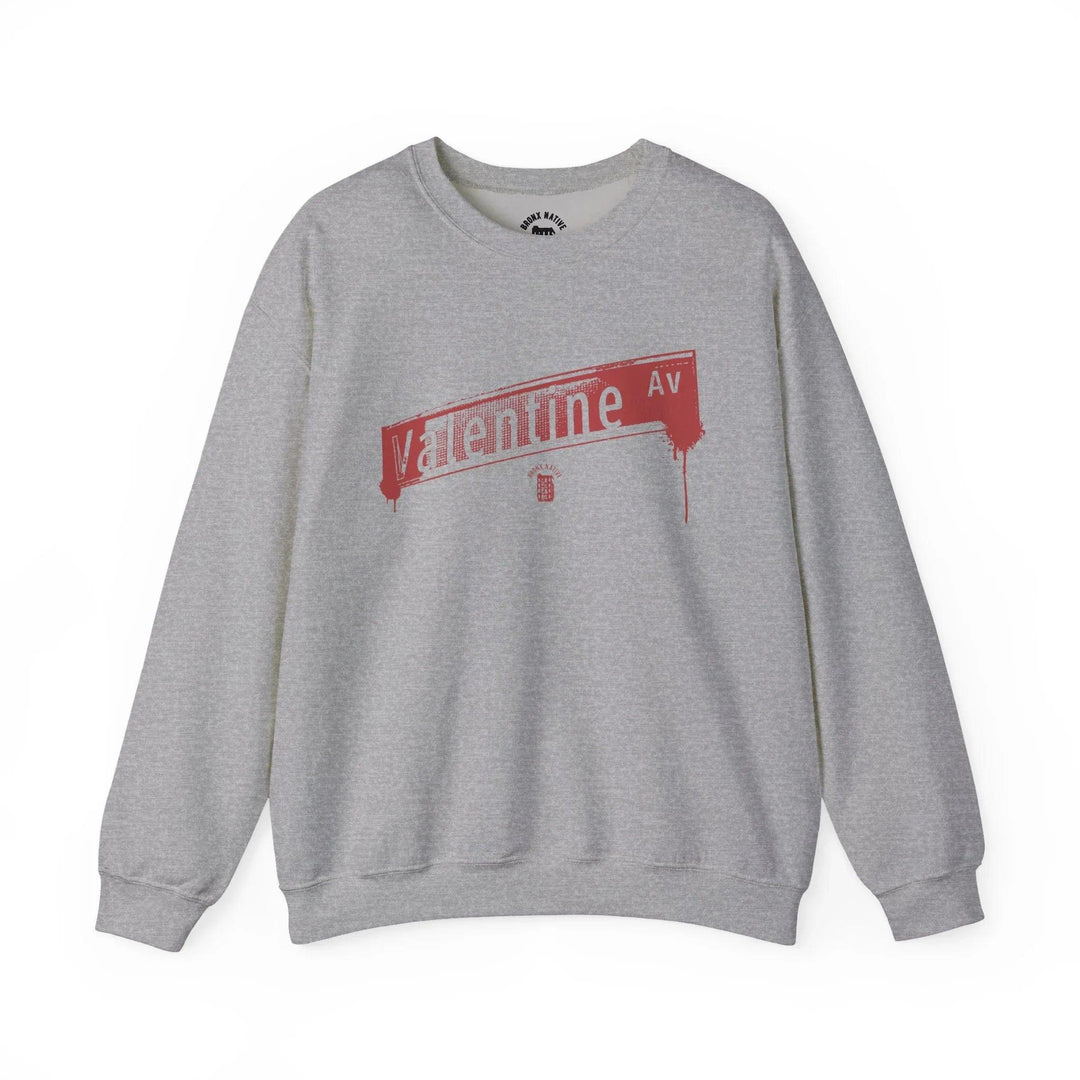 Valentine Ave Crewneck Sweatshirt — retro Bronx street sign crewneck sweatshirt — image 3