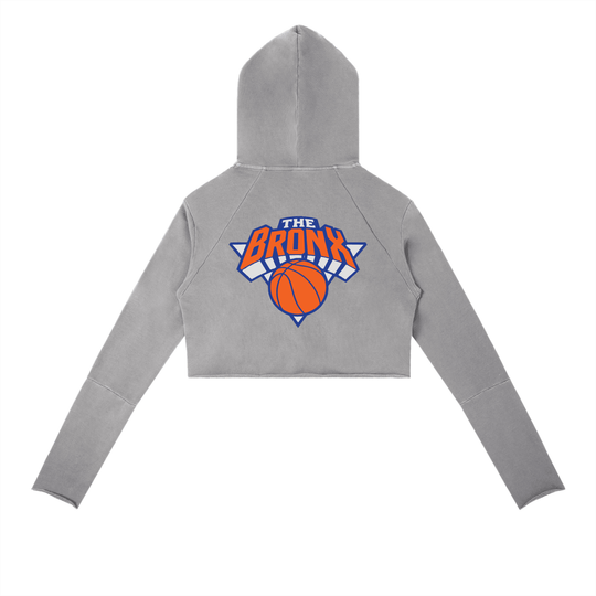 Bronx Basketball 2026 Playoff Edition Women's Vintage Washed Raw Edge Hoodie by Bronx Native