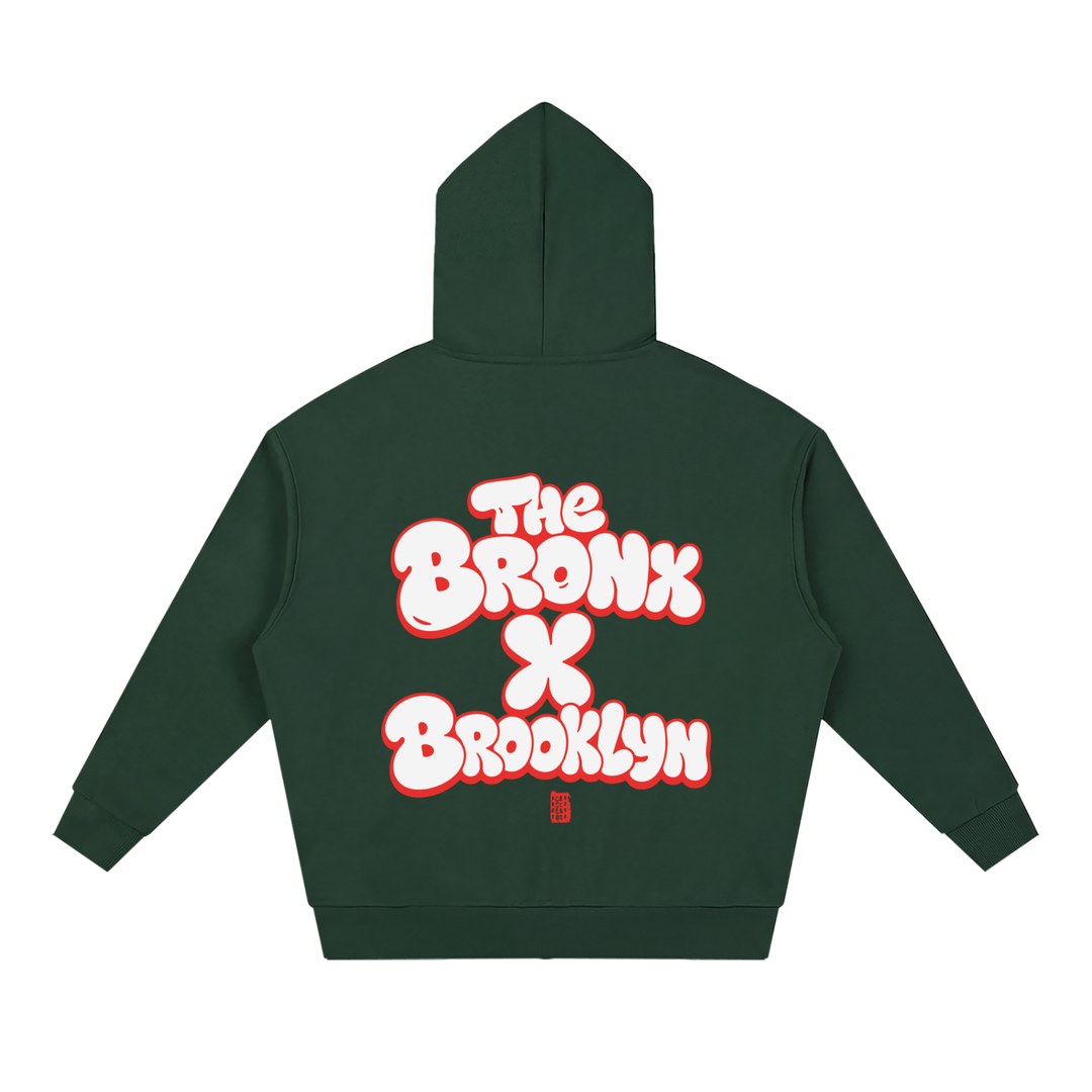 BX x BK 30th Anniversary Loose Full-Zip Hoodie by Bronx Native — BX x BK 30th Anniversary Stadium Series product image