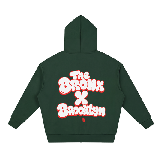 BX x BK 30th Anniversary Loose Full-Zip Hoodie by Bronx Native — BX x BK 30th Anniversary Stadium Series product image