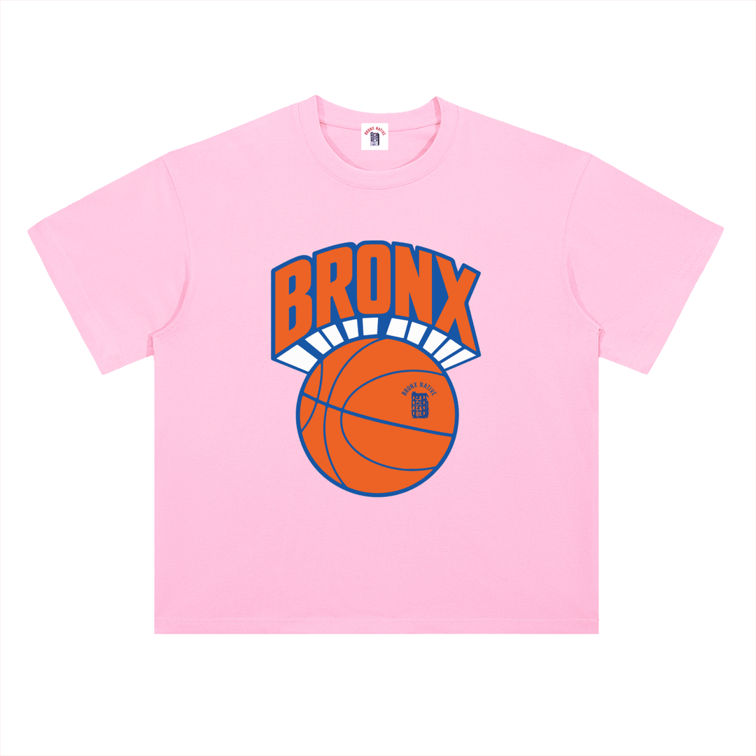 Bronx Basketball 2026 Playoffs Heavyweight Drop Shoulder Cotton T-Shirt by Bronx Native