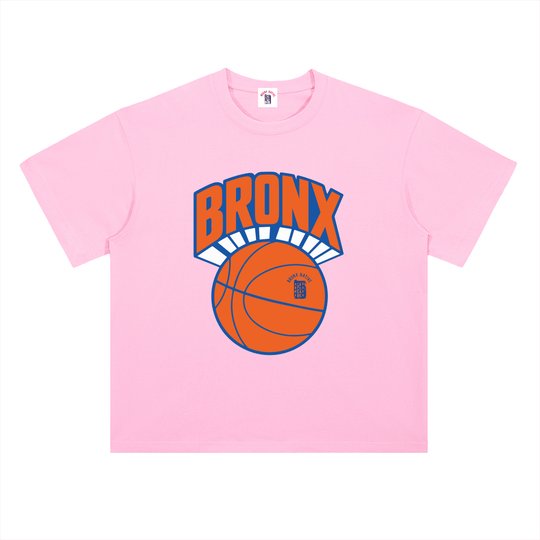 Bronx Basketball 2026 Playoffs Heavyweight Drop Shoulder Cotton T-Shirt by Bronx Native