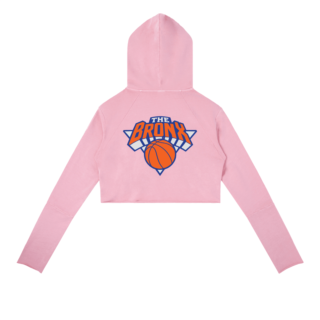 Bronx Basketball 2026 Playoff Edition Women's Vintage Washed Raw Edge Hoodie by Bronx Native