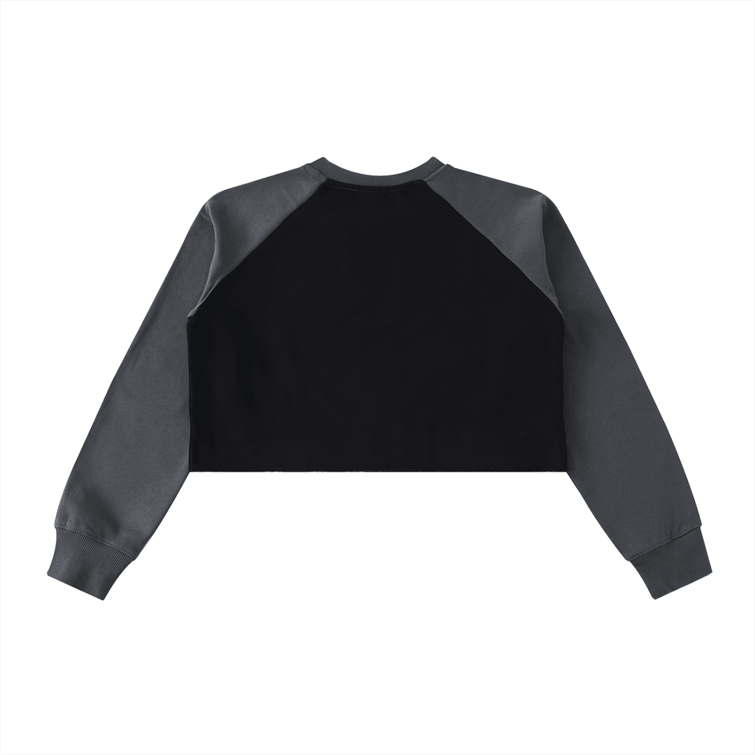 I Love Bronx Girls Raw-Hem Color-Block Raglan Crop Sweatshirt by Bronx Native