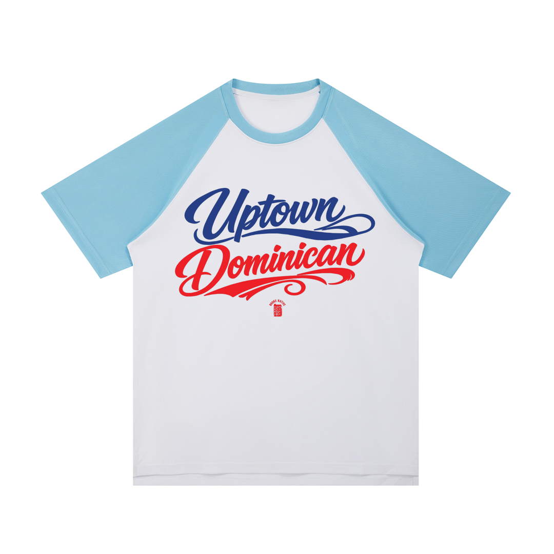 Uptown Dominican Contrast Raglan Sleeve Mesh T-Shirt