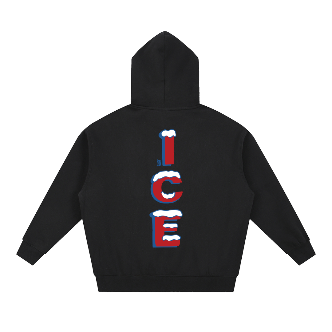 Quarter Ice Essential Oversized Fleece Boxy Hoodie