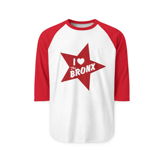 I Love the Bronx, Unisex Three-Quarter Sleeve Raglan Shirt