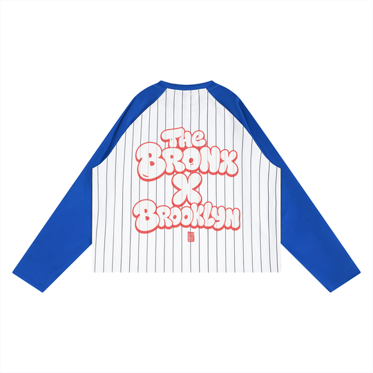 BX x BK 30th Anniversary Striped Raglan Long Sleeve by Bronx Native — BX x BK 30th Anniversary Stadium Series product image