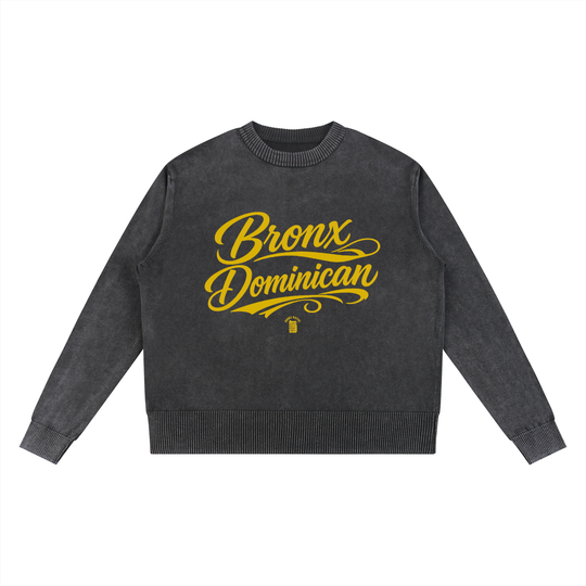 Bronx Dominican Mineral Wash Oversized Sweater