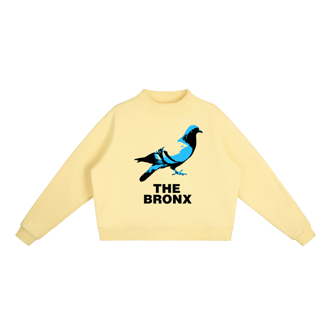 The Bronx Pidgeon Essential Fleece Mock-Neck Crew Sweatshirt