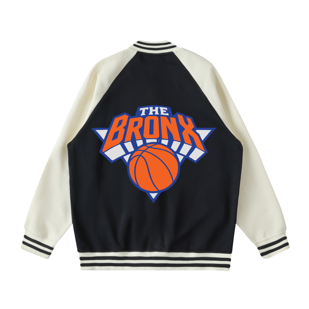 Bronx Basketball 2026 Playoffs Two Tone Raglan Sleeve Varsity Jacket by Bronx Native