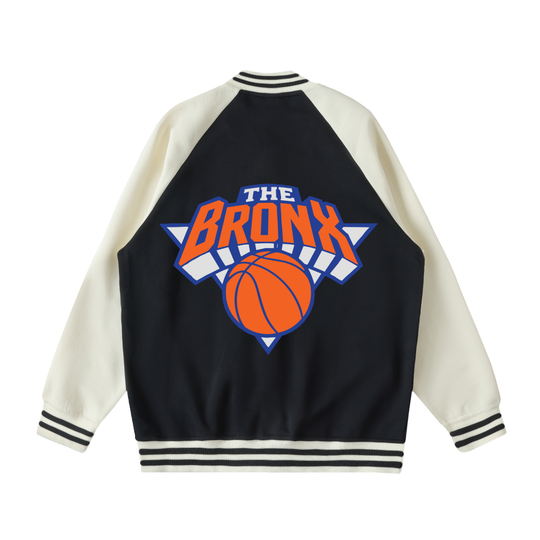Bronx Basketball 2026 Playoffs Two Tone Raglan Sleeve Varsity Jacket by Bronx Native