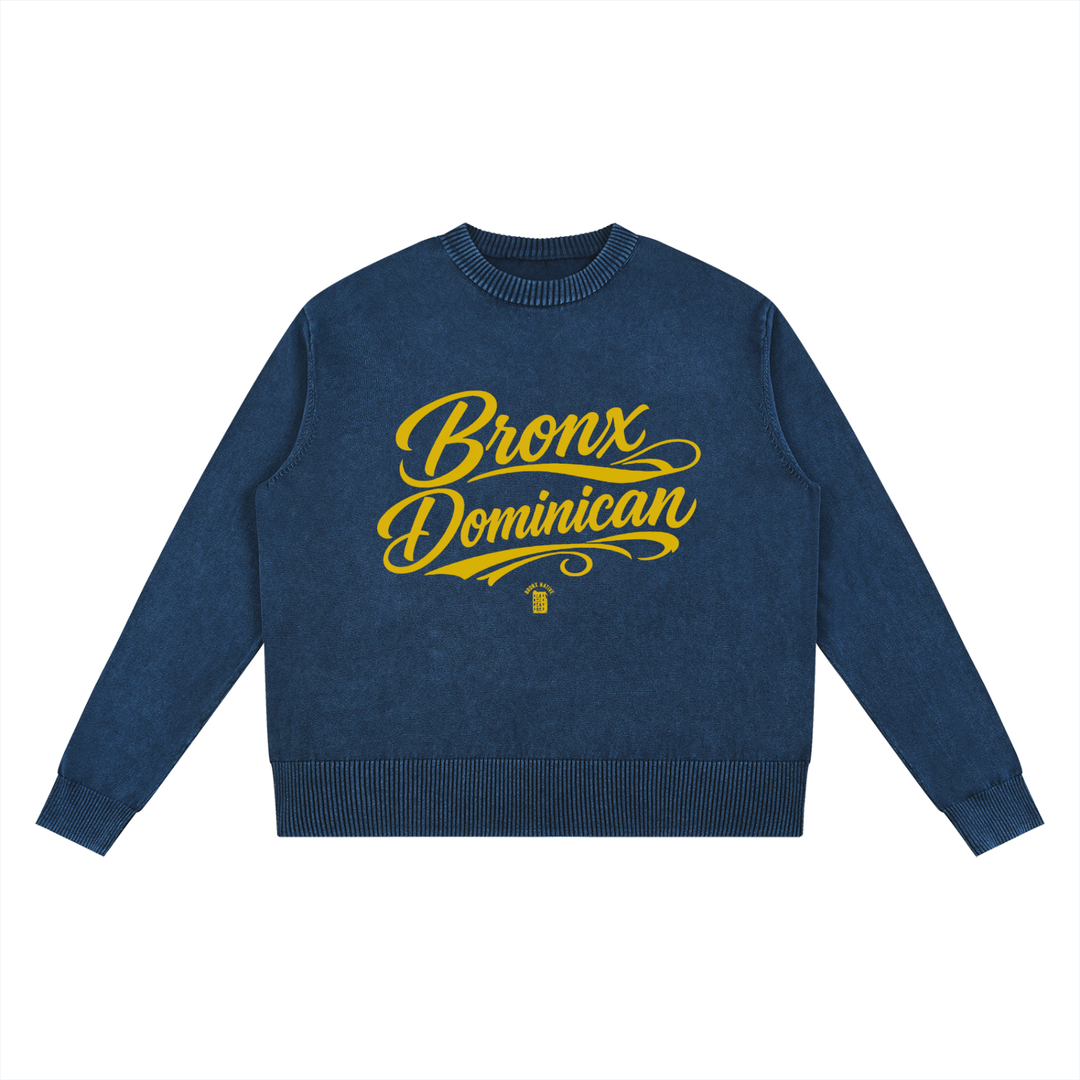 Bronx Dominican Mineral Wash Oversized Sweater