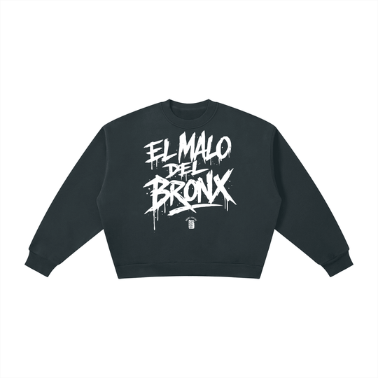 El Malo Del Bronx Boxy Fleece Crewneck Sweatshirt Alt Colorway by Bronx Native for New York summer