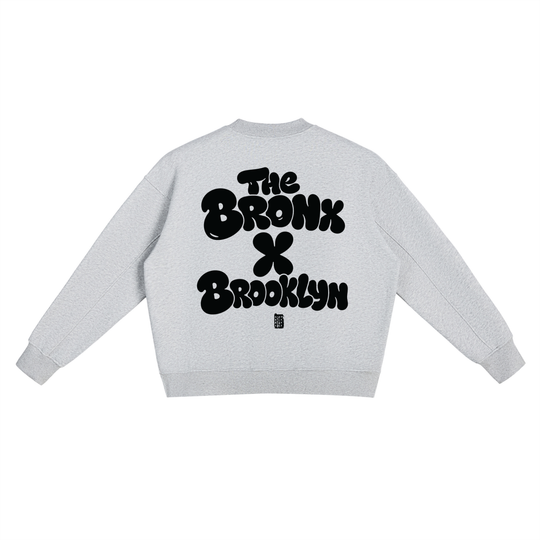 More Famous JZ x BX Takeover Fleece Side Slit Crewneck Sweatshirt