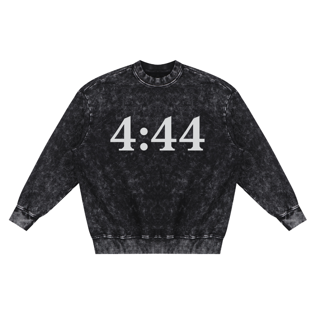 JX x BX Takeover Allow Me to Reintroduce Myself Snow Washed Hand-Frayed Sweatshirt